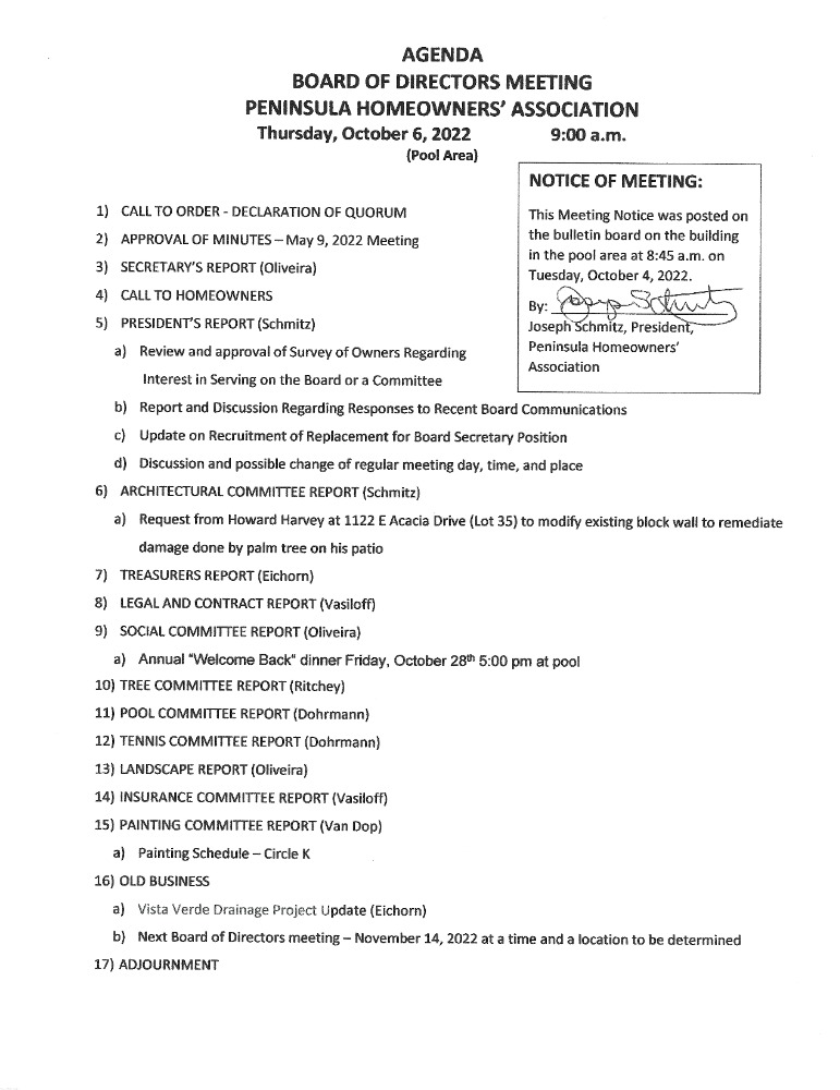 Peninsula Homeowners Association Community in Litchfield Park, AZ