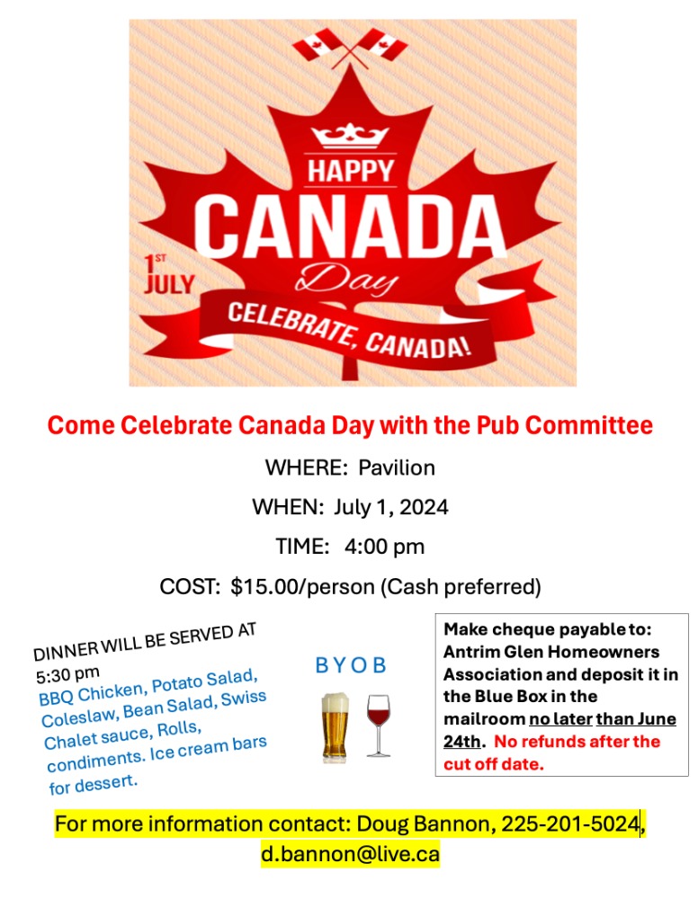 WHAT'S HAPPENING? Antrim Glen Homeowners Association