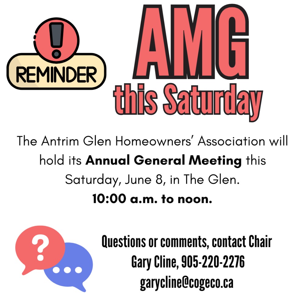 WHAT'S HAPPENING? Antrim Glen Homeowners Association