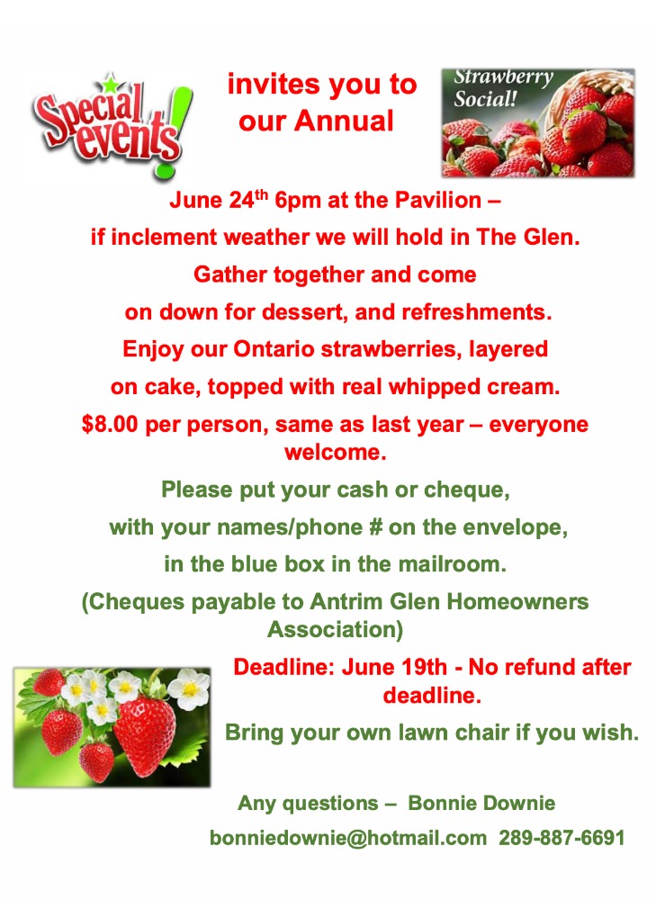 WHAT'S HAPPENING? Antrim Glen Homeowners Association