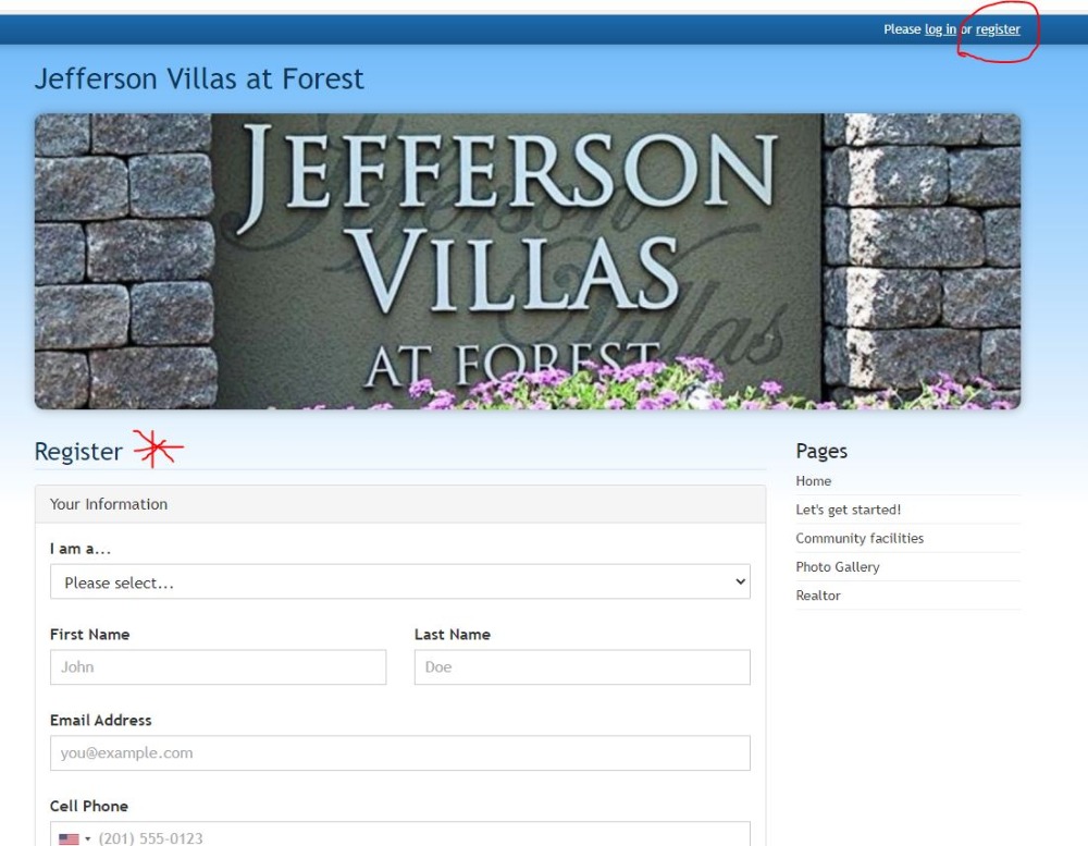 Let's get started! Jefferson Villas at Forest