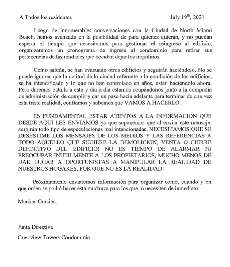 Crestview Towers Condominium COA in North Miami Beach, FL