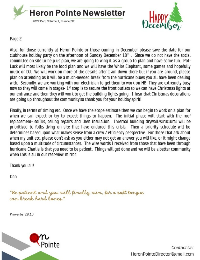 Heron Pointe Condominium Association Community in Lake Suzy, FL