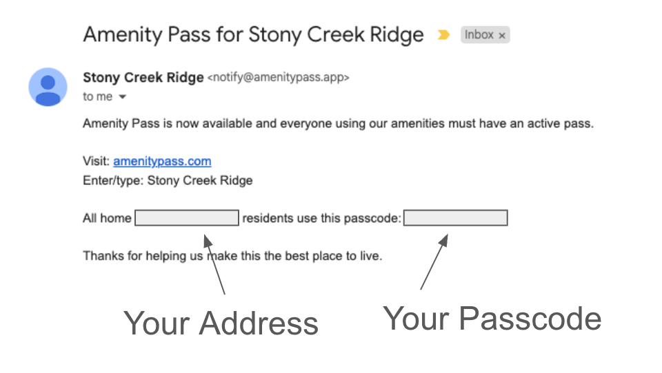 Pool Pass Registration Info | Stony Creek Ridge