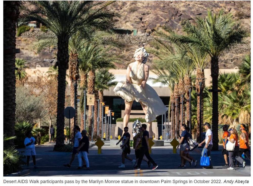 Despite widespread opposition, 'sexist' Marilyn Monroe statue installed  next to Palm Springs Art Museum