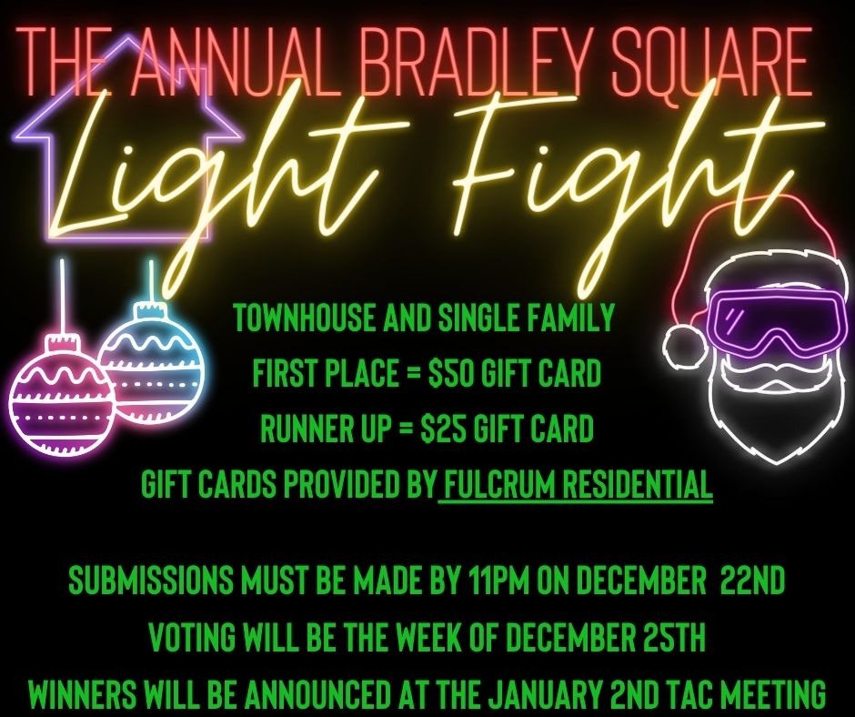 Holiday Light Fight! Bradley Square HOA